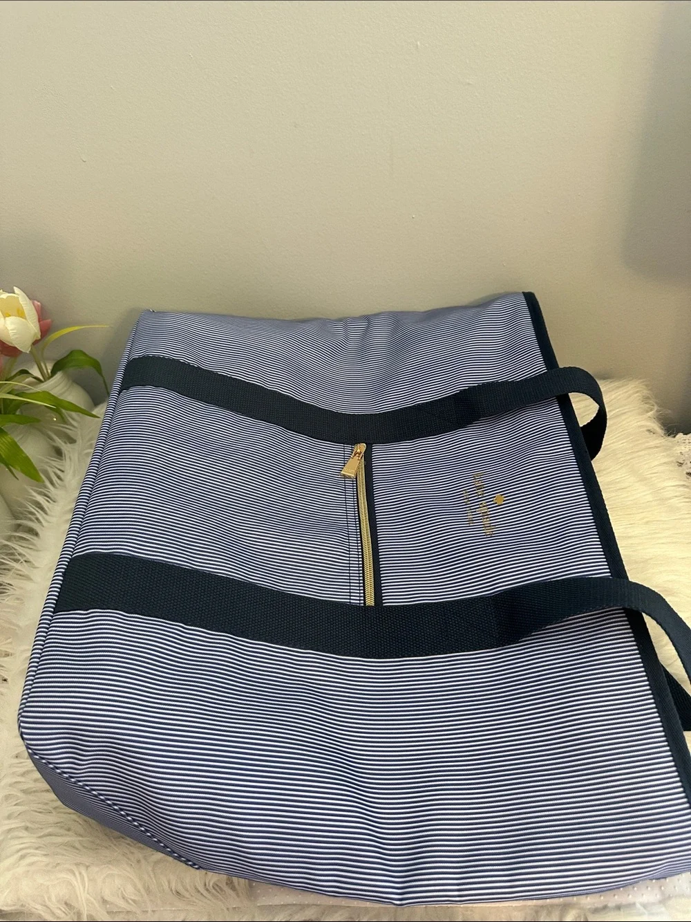 Nwt Kate spade blue stripe cooler tote bag